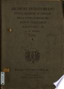 Archivio muratoriano studi e ricerche in servigio della nuova edizione dei Rerum Italicarum scriptores di L. A. Muratori