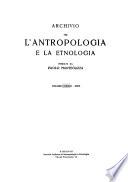 Archivio per l'antropologia e l'etnologia