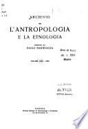 Archivio per l'antropologia e l'etnologia