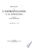 Archivio per l'antropologia e l'etnologia