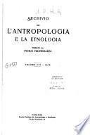 Archivio per l'antropologia e l'etnologia