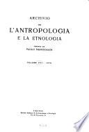 Archivio per l'antropologia e la etnologia