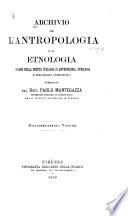 Archivio per l'antropologia e la etnologia