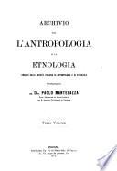 Archivio per l'antropologia e la etnologia