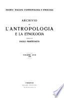 Archivio per l'antropologia e la etnologia