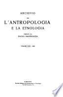 Archivio per l'antropologia e la etnologia