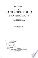 Archivio per l'antropologia e la etnologia
