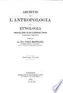 Archivio per l'antropologia e la etnologia
