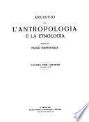 Archivio per l'antropologia e la etnologia