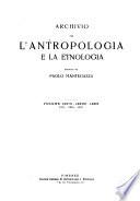 Archivio per l'antropologia e la etnologia