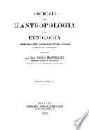 Archivio per l'antropologia e la etnologia