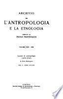 Archivio per l'antropologia e la etnologia