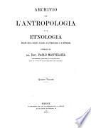 Archivio per l'antropologia e la etnologia