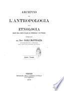 Archivio per l'antropologia e la etnologia