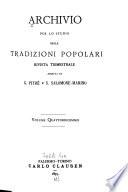 Archivio per lo studio delle tradizioni popolari