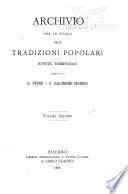 Archivio per lo studio delle tradizioni populari