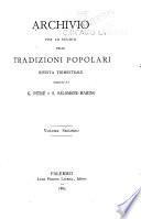 Archivio per lo studio delle tradizioni populari