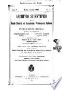 Archivio scientifico della Reale Società ed Accademia veterinaria italiana pubblicazione mensile