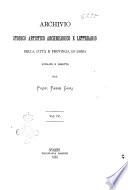 Archivio storico artistico archeologico e letterario della citta e provincia di Roma