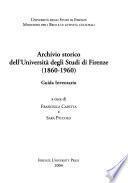 Archivio storico dell'Università degli studi di Firenze (1860-1960)
