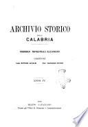Archivio storico della Calabria periodico bimestrale illustrato