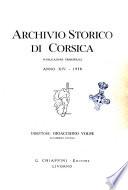 Archivio storico di Corsica pubblicazione trimestrale