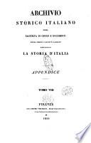 Archivio storico italiano. Appendice