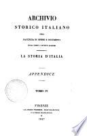 Archivio storico italiano. Appendice