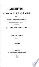 Archivio storico italiano. Appendice