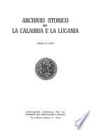 Archivio storico per la Calabria e la Lucania
