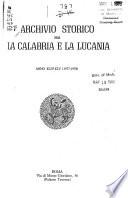 Archivio storico per la Calabria e la Lucania