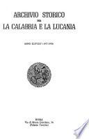Archivio storico per la Calabria e la Lucania