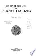 Archivio storico per la Calabria e la Lucania