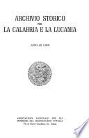 Archivio storico per la Calabria e la Lucania