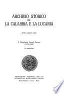 Archivio storico per la Calabria e la Lucania