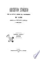Archivio storico per la città e comuni del circondario di Lodi