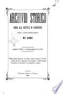Archivio storico per la città e comuni del circondario di Lodi