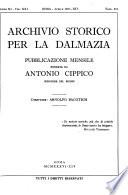 Archivio storico per la Dalmazia