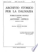 Archivio storico per la Dalmazia