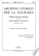 Archivio storico per la Dalmazia