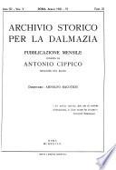 Archivio storico per la Dalmazia