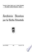 Archivio storico per la Sicilia orientale