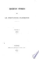 Archivio storico per le province Parmensi