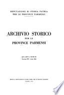 Archivio Storico per le Provincie Parmensi