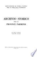 Archivio Storico per le Provincie Parmensi