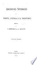 Archivio storico per Trieste, l'Istria e il Trentino