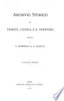 Archivio storico per Trieste, l'Istria e il Trentino