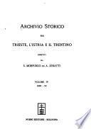 Archivio storico per Trieste, l'Istria e il Trentino