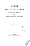 Archivio storico siciliano pubblicazione periodica per cura della Scuola di paleografia di Palermo