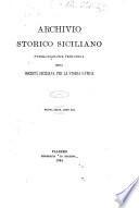 Archivio storico siciliano pubblicazione periodica per cura della Scuola di paleografia di Palermo